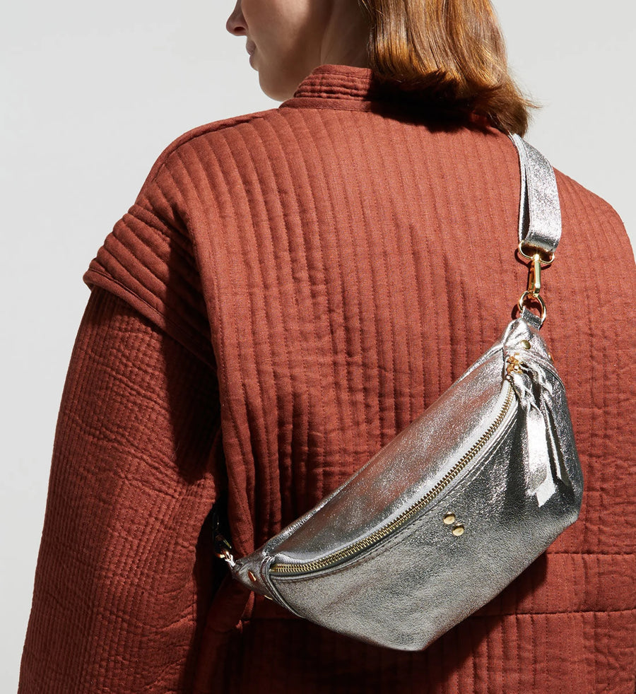 Sac Banane NELLY METAL - Argent