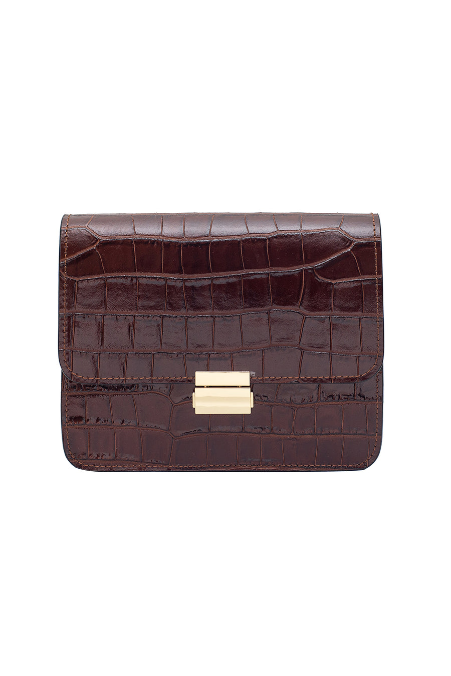 Sac MILENA CROCO - Marron