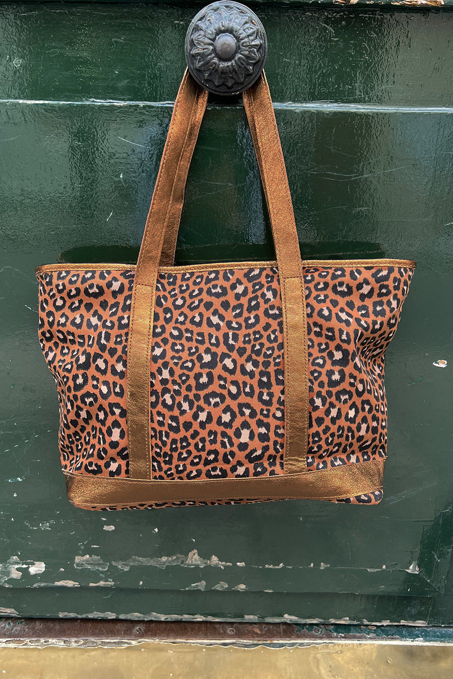 Sac SATINE LEOPARD - Camel