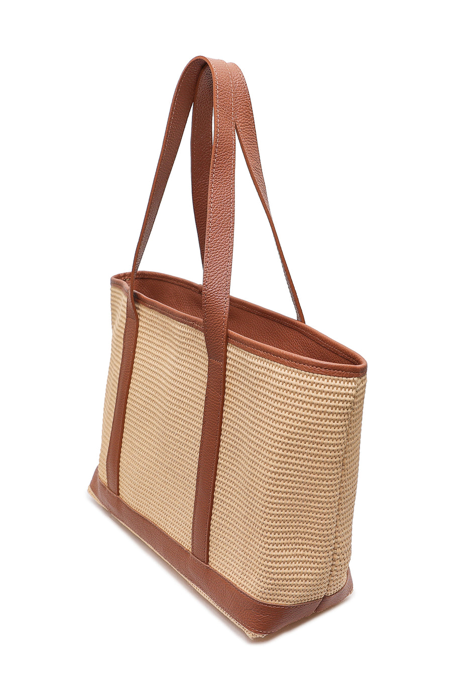 Sac SATINE RAPHIA - Cognac